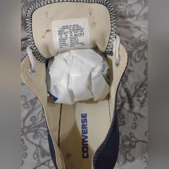 Converse Chuck Taylors Low Top Blue Sz 12 - Picture 2 of 9
